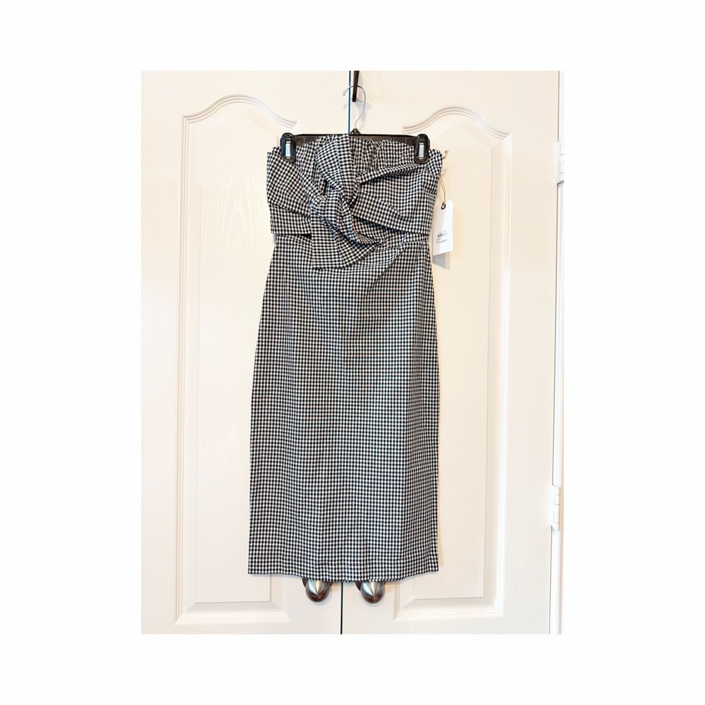 Leith Strapless Gingham Tube Dress Size XS New